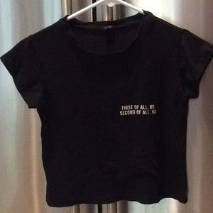 John Galt one size cropped t shirt